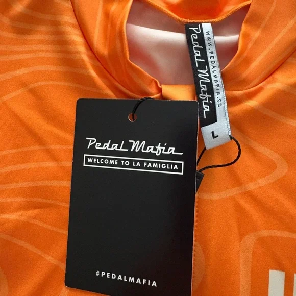 Orange Cycling Jersey by Pedal Mafia - Picture 2 of 4